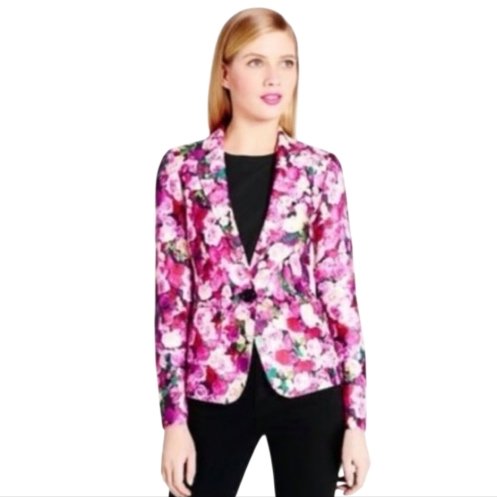 Kate Spade New York Rose Print Millie Blazer Size 0 - Picture 14 of 14
